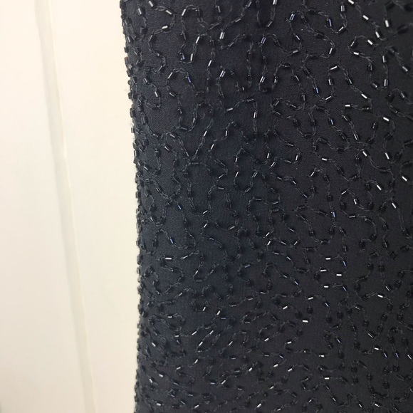 Ann Taylor Silk Drape Neck Sleeveless Embellished Top - Picture 5 of 12